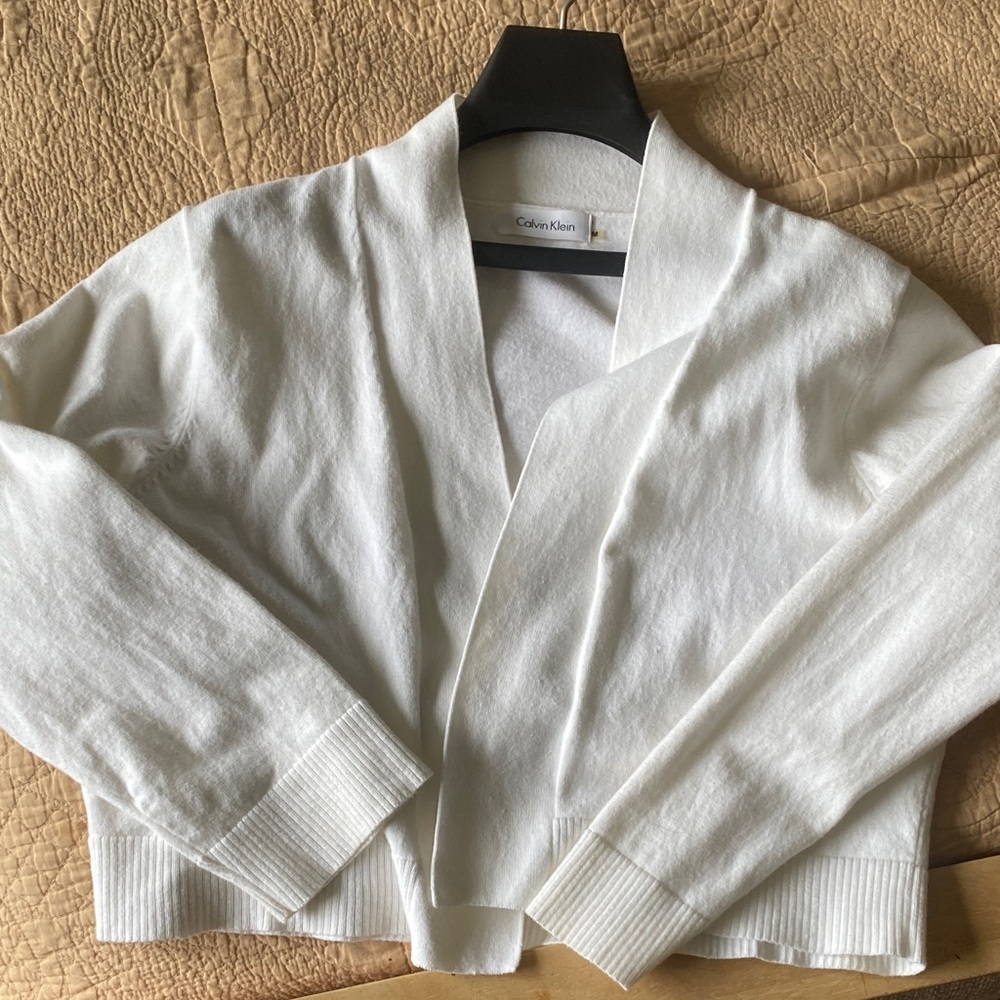 Calvin Klein Women's Cream Cardigan